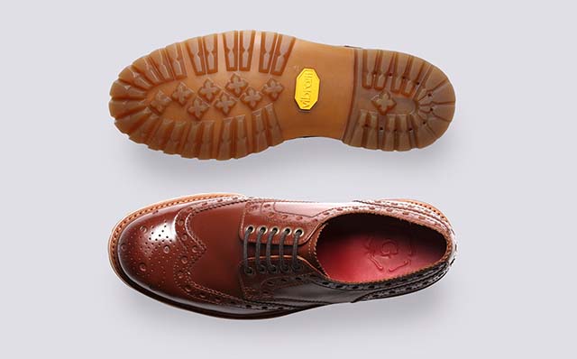 Grenson Archie Mens Brogues in Tan Leather GRS114056
